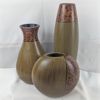 Image 1 : Lot of 3 Decorative Wood Vases