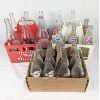 Image 1 : Lot of 24 Vintage Pop Glass Bottles - Pick a Pop, Pepsi, Coca Cola with Carrying Cases