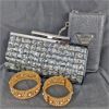 Image 1 : Lot of 2 Women's Clutches & 2 Bracelets 