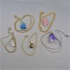 Image 2 : Set of 5 Gemstone Pendants with Chains