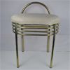 Image 1 : Vintage Brass Vanity Stool 23" x 17.5" x 12.5"