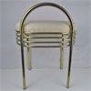 Image 2 : Vintage Brass Vanity Stool 23" x 17.5" x 12.5"