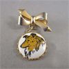 Image 4 : Set of 3 Collie Dog Figurines and Collie Dog Brooch