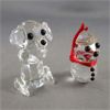 Image 2 : Set of 3 Crystal Figurines - Puppy, Snowman and Clam with Pearl