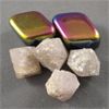 Image 1 : Lot of Raw Beta Quartz & Polished Rainbow Hematite Specimens