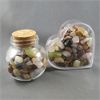 Image 2 : Lot of Mixed Polished Stone In Glass Jar & Plastic Heart Container 