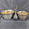 Image 1 : Set of Silver Plated Bowls + Vase