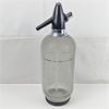 Image 1 : Vintage Soda Siphon Seltzer Bottle Canister with Metal Chain Mail