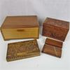 Image 1 : Set of 5 Various Decorative Wooden Boxes 