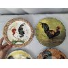 Image 3 : Set of 4 Decorative Chicken and Rooster Plates 8"