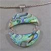 Image 2 : 925 Sterling Silver Abalone Shell Pendant with 18" Sterling Silver Chain