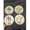 Image 7 : Framed Needle Point Picture and Set of 8 Botanical Plates