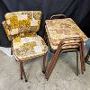 Image 1 : Set of 3 Vintage Stacking Stool and 2 Vintage Children's Chairs