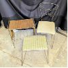 Image 1 : Vintage Accent Chair, Stool and Twist Wire Magazine Rack 