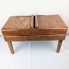 Image 1 : Vintage Wood Sewing Box with Removable Legs