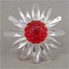 Image 1 : Swarovski Crystal  Red Marguerite - Made in Austria