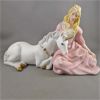 Image 1 : Princeton Gallery Innocence Porcelain Girl and Unicorn Figurines