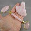 Image 1 : Rose Quartz Crystal Gua Sha Board and Facial Roller (New in Box)