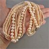 Image 3 : Gorgeous Vintage Multi Strand Fresh Water Pearl Necklace 20"