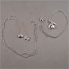 Image 2 : Set of 2 Sterling Silver Necklaces with Elephant, Feather & Moon Charms