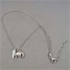 Image 3 : Set of 2 Sterling Silver Necklaces with Elephant, Feather & Moon Charms