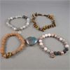 Image 1 : Set of 4 Gemstone Bracelets & Ocean Jasper Pendant