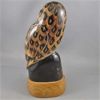 Image 2 : Hand Carved Buffalo Horn Snowy Owl 6" Tall - Designed in Canada 