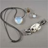 Image 1 : 2 Gemstone Rings, Opalite Heart Necklace & Shell Bracelet