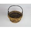 Image 2 : Set of 3 Wicker Baskets with Metal Handles 