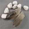 Image 2 : Lot of Polished Howlite & Raw Smoky Quartz Points