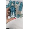 Image 5 : Lot of 23 Vintage Electrical Insulators - Aqua Blue and Clear Glass