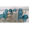 Image 7 : Lot of 23 Vintage Electrical Insulators - Aqua Blue and Clear Glass