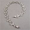 Image 3 : 925  Sterling Silver Greek Key Bracelet 7.5"