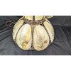 Image 5 : Vintage Painted Glass Hanging Pendant Light 