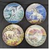 Image 1 : Set of 4 Princeton Gallery Unicorn Collector Plates 8"