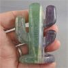 Image 3 : Rainbow Fluorite Cactus Statue 3" Tall