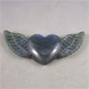 Image 3 : Blue Flash Labradorite Heart with Wings 3"