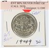 1949 50 CENT 80% SILVER PART OF GOV'T RECALL 2020
