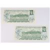 Image 2 : TWO 1973 $1.00 BILLS PREFIX ECH SEQUENTIAL