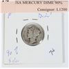 Image 1 : 1935 P USA MERCURY DIME 90% SILVER