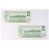 Image 2 : TWO 1973 $1.00 BILLS PREFIX ECH SEQUENTIAL