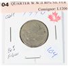 1940 QUARTER W.W.II 80% SILVER