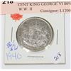 Image 1 : 1940 50 CENT KING GEORGE VI 80% SILVER W.W. II