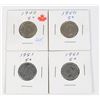 Image 2 : 4 KING GEORGE VI NICKELS 1940, 1950, 1951 & 1952