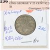 Image 1 : 1919 KING GEORGE V 25 CENT 92.5 % SILVER