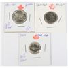1867-1967 QUARTER, DIME & NICKEL 80% SILVER