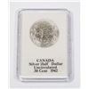 Image 1 : 1942 CANADIAN SILVER 50 CENT COIN (80% SILVER)