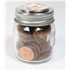 Image 1 : SMALL JAR OF 1960S ERA CANADIAN PENNIES