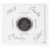 Image 1 : 1943 CANADIAN SILVER 10 CENT COIN (80% SILVER)