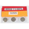 Image 1 : THREE GEORGE V 5 CENT COINS 1927,1928,1929